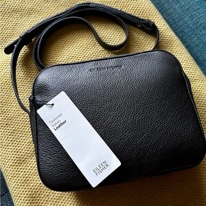 Eileen Fisher italian leather crossbody purse